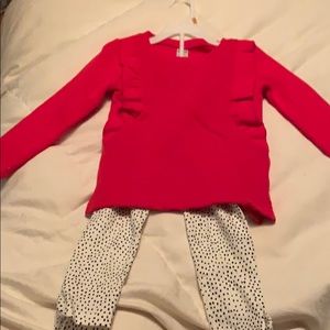 Adorable red and black polka dot set! Brand new!